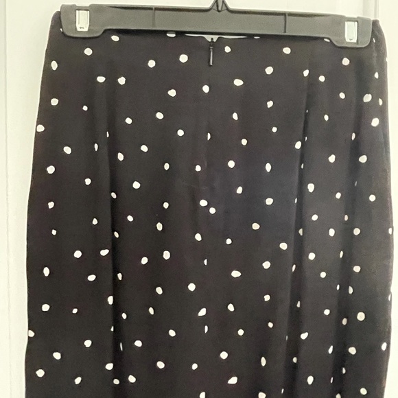 Mango Navy Polka Dot Midi Skirt - Picture 3 of 5